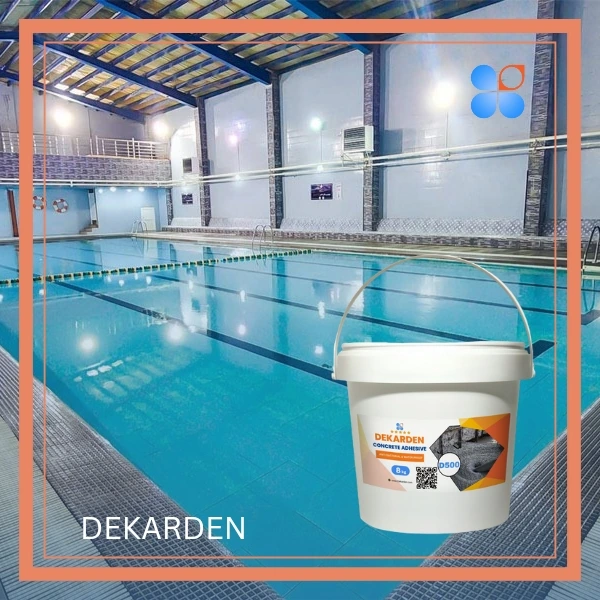 استفاده از چسب بتن در استخر