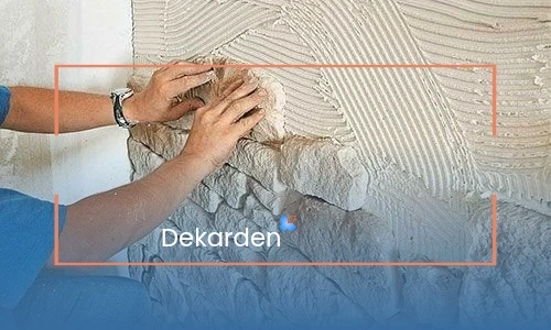 نصب سنگ آنتیک با چسب کاشی