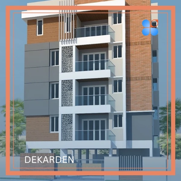 نمای ساختمان با سرامیک دو رنگ